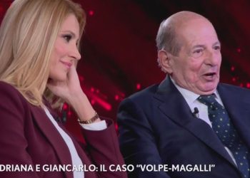 Adriana Volpe e Giancarlo Magalli a Verissimo