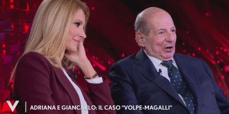 Adriana Volpe e Giancarlo Magalli a Verissimo