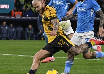 Dimarco in azione contro il Napoli (Foto: Ansa)