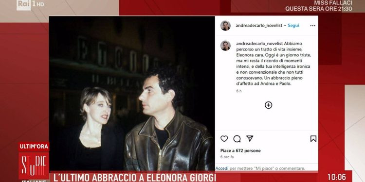 Andrea De Carlo, compagno di Eleonora Giorgi (Foto: Storie Italiane)