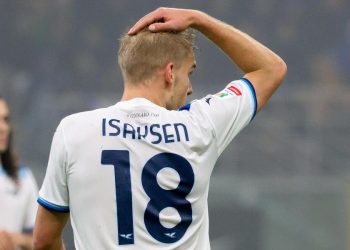 Gustav Isaksen con la maglia della Lazio (Foto ANSA)