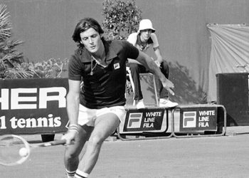 Adriano Panatta, qui impegnato a Roma in Coppa Davis (Foto ANSA)