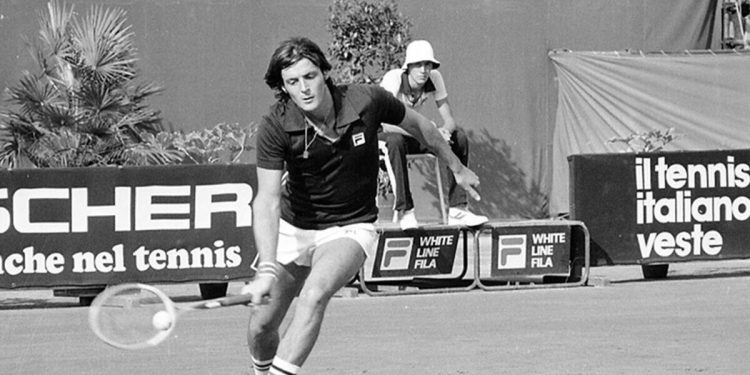 Adriano Panatta, qui impegnato a Roma in Coppa Davis (Foto ANSA)