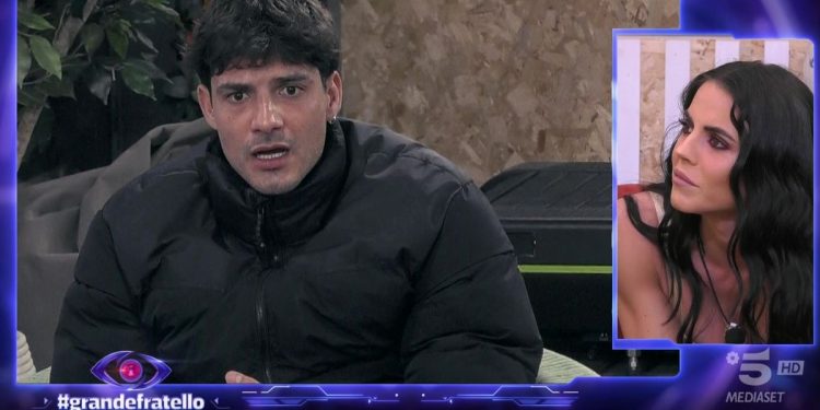 Lorenzo e Shaila al GF (Foto: screen Mediaset Infinity)