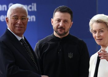 António Costa (s), Volodymyr Zelensky, Ursula von der Leyen (Ansa)