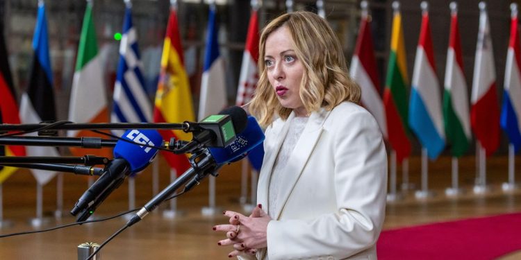 Meloni al Consiglio UE