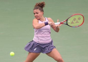 Jasmine Paolini, qui in azione a Dubai (Foto ANSA)