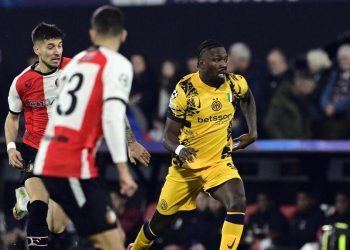 Marcus Thuram impegnato in Feyenoord Inter (Foto ANSA)