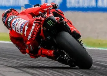 Marc Marquez al Gp Argentina sulla Ducati ufficiale (Foto ANSA)