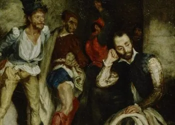 Eugène Delacroix, "Tasso in manicomio" (1824, particolare)