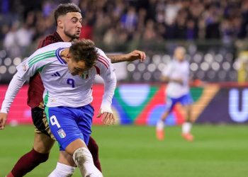 Mateo Retegui con l'Italia in Nations League (Foto ANSA)