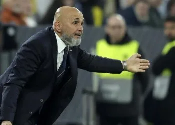Luciano Spalletti sulla panchina dell'Italia (Foto ANSA)