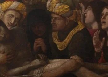 Andrea Mantegna, "Deposizione" (sec. XV, particolare)