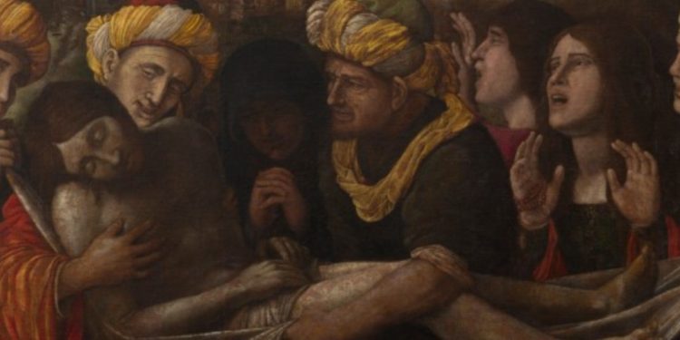Andrea Mantegna, "Deposizione" (sec. XV, particolare)