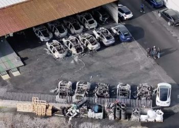 Incendio auto Tesla