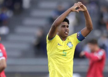 Andrey Santos con il Brasile Under 20 (Foto ANSA)