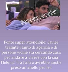 Instagram Javier Martinez ed Helena Prestes