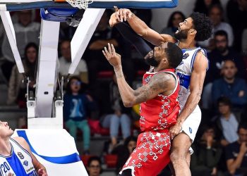 Un momento di Sassari Pistoia al PalaSerradimigni (da facebook.com/dinamosassariofficial)