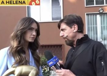 Helena Prestes a Striscia La Notizia (Foto: Screen)