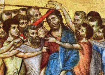 Cimabue, Cristo deriso (1280, particolare)