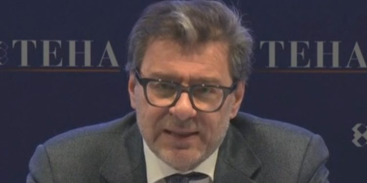 Giorgetti, Ministro dell'Economia, Intervento al Forum di Cernobbio, 2025 (Foto RAI)