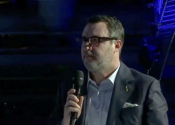 Matteo Salvini, segretario della Lega, durante il videocollegamento con Elon Musk (foto: profilo X di Lega Salvini premier)