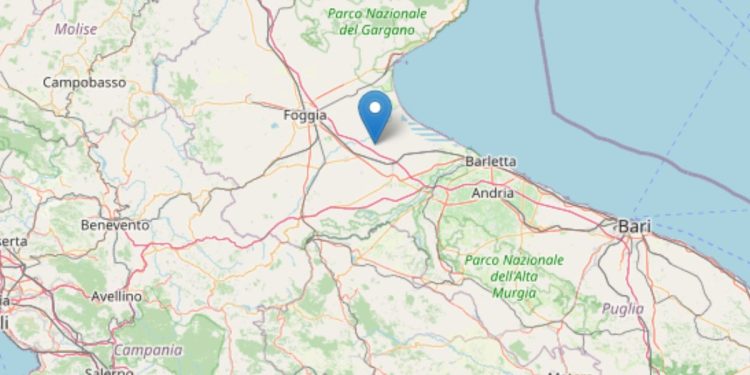 Terremoto oggi a Foggia