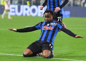 Ademola Lookman festeggia un gol con l'Atalanta (Foto ANSA)