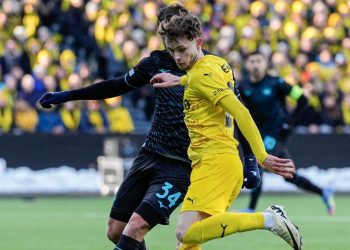 Hakon Evjen contro Mario Gila in Bodo/Glimt Lazio (Foto ANSA)