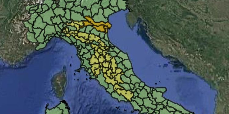 Allerta meteo oggi, 23 aprile 2025 (Foto: Protezione Civile)