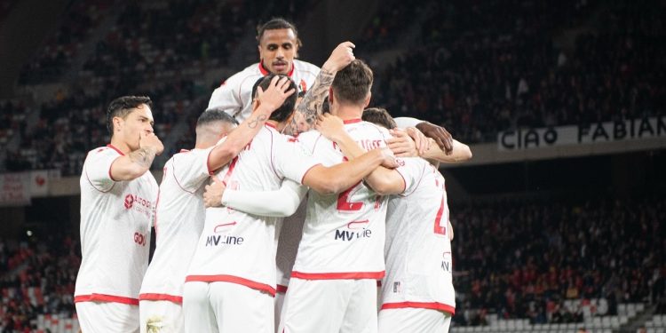 L'esultanza del Bari (da facebook.com/sscalciobari)