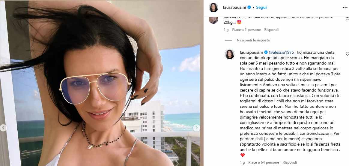 La dieta di Laura Pausini