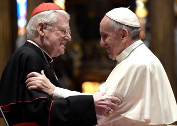 Scola con Papa Francesco