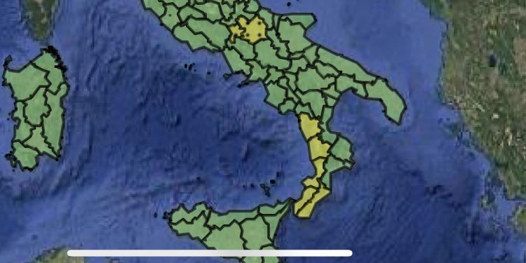 Allerta meteo 29 aprile 2025 (Foto: Protezione Civile)