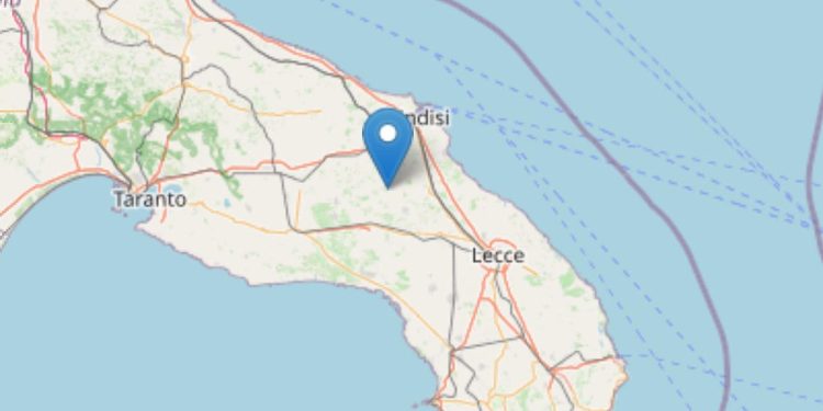Terremoto San Donaci (Brindisi) 1 maggio 2025 (Foto: Ingv)