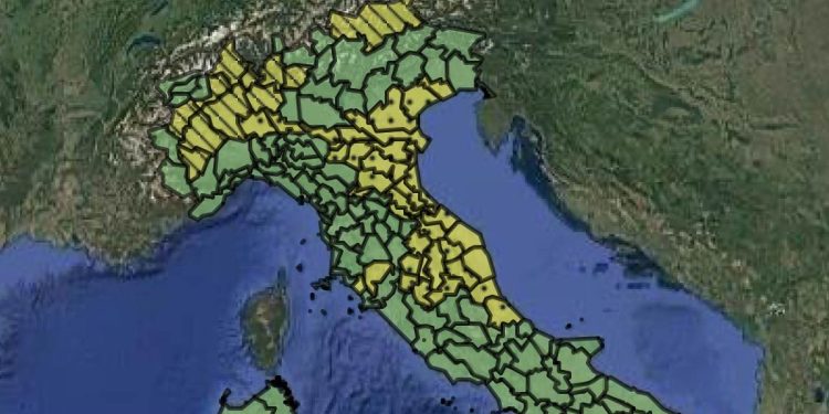 Allerta meteo 7 maggio 2025 (Foto: Protezione Civile)