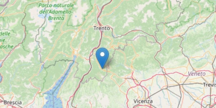 Terremoto Vallarsa 7 maggio 2025 (Foto Ingv)