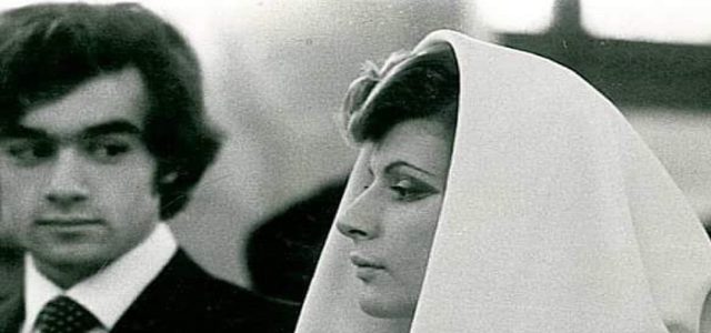 Gemma Galgani con l'abito da sposa 
