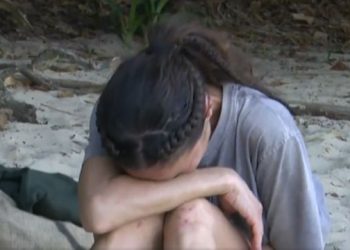 Antonella Mosetti in lacrime (Foto: Screen)