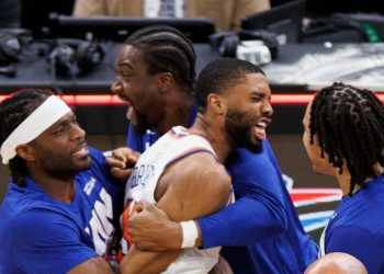 I New York Knicks in campo (Ansa)