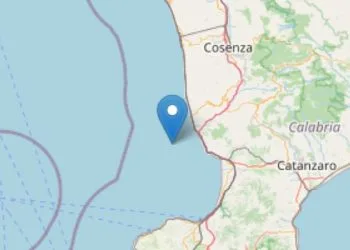 Terremoto Calabria sud-occidentale 11 maggio 2025 (Foto Ingv)