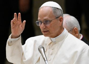 Papa Leone XIV durante l'udienza alle Chiese orientali che celebrano il loro Giubileo, Citta' del Vaticano, 14 maggio 2025 (Foto: ANSA)