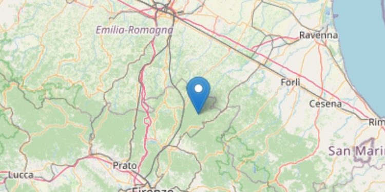 Terremoto Palazzuolo sul Senio 16 maggio 2025 (Foto Ingv)