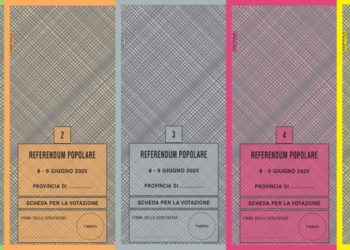Fac-simile schede referendum 2025 (Foto: Min. Interno)
