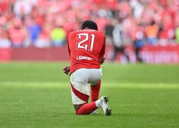 Anthony Elanga con il Nottingham Forest (Foto ANSA)