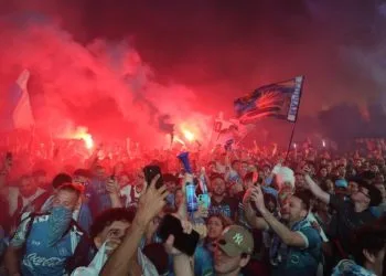 Il Napoli festeggia lo scudetto (Foto: ANSA)