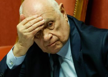 Il ministro della Giustizia Carlo Nordio in Senato durante il Question time, Roma, 10 Aprile 2025. ANSA/GIUSEPPE LAMI