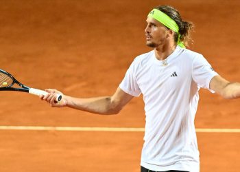 Alexander Zverev in campo (Foto ANSA)