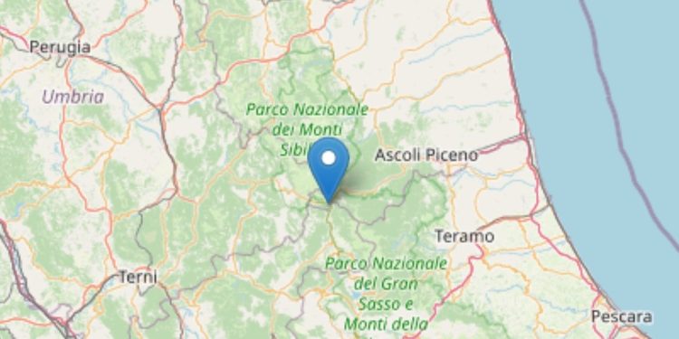 Terremoto Accumoli (RI) 27 maggio 2025 (Foto INGV)