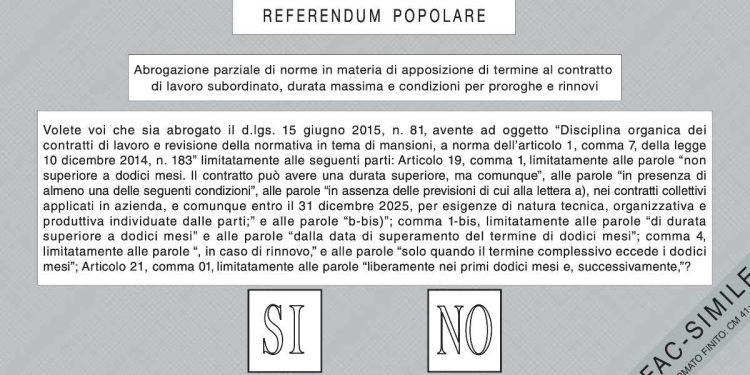 quesito 3 referendum 2025 sui contratti a termine